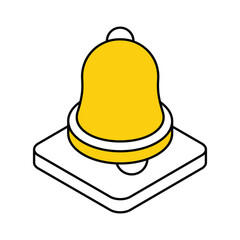 School Bell icon, vector stock illustration.