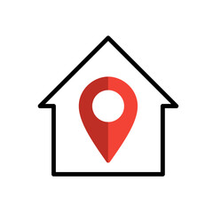 home address icon design, location icon design 