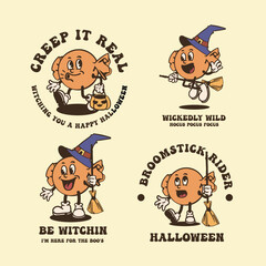 Halloween candy vintage cartoon