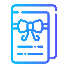 postcard Line Gradient Icon