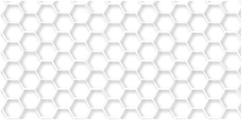 Abstract background with hexagons. 3d Hexagonal structure futuristic white background and Embossed Hexagon , honeycomb white Background ,light and shadow ,Vector. 