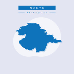 Vector illustration vector of Naryn map Kyrgyzstan