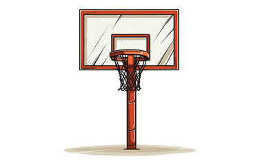 Fototapeta na wymiar Vector illustration basketball basketboard, basketball hoop, basketball net. Basketball icon 