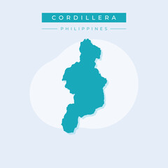 Obraz premium Vector illustration vector of Cordillera map Philippines