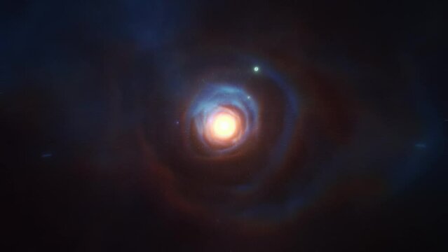 Light Tunnel, Nebula, Space travel. Seamless loop