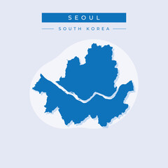 Vector illustration vector of Seoul map South Korea