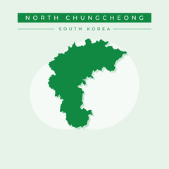 Vector illustration vector of North Chungcheong map South Korea