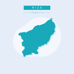 Vector illustration vector of Rize map Turkey