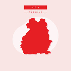 Vector illustration vector of Van map Turkey