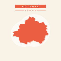Vector illustration vector of Kütahya map Turkey