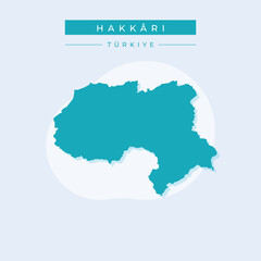Vector illustration vector of Hakkâri map Turkey