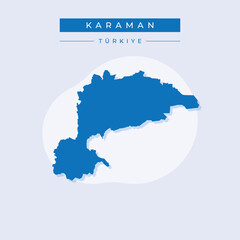 Obraz premium Vector illustration vector of Karaman map Turkey