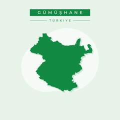 Vector illustration vector of G&uuml;m&uuml;şhane map Turkey