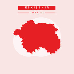 Vector illustration vector of Eskiehir map Turkey