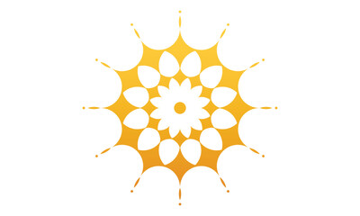 Simple Mandala Shape for Coloring.