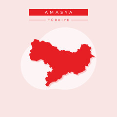 Vector illustration vector of Amasya map Turkey