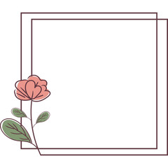 Aestehtic Floral Frame