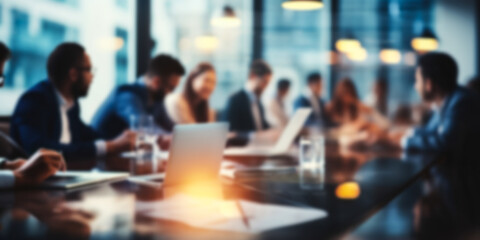 Office Conference Room: Abstract Blurred Background