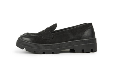 black shoes (side view) isolated on white background