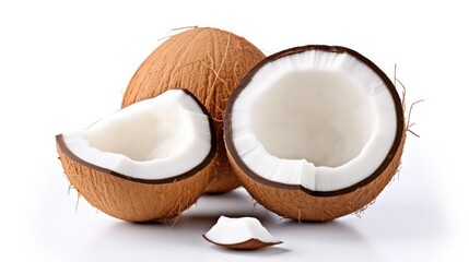 Fototapeta na wymiar coconut on a white background