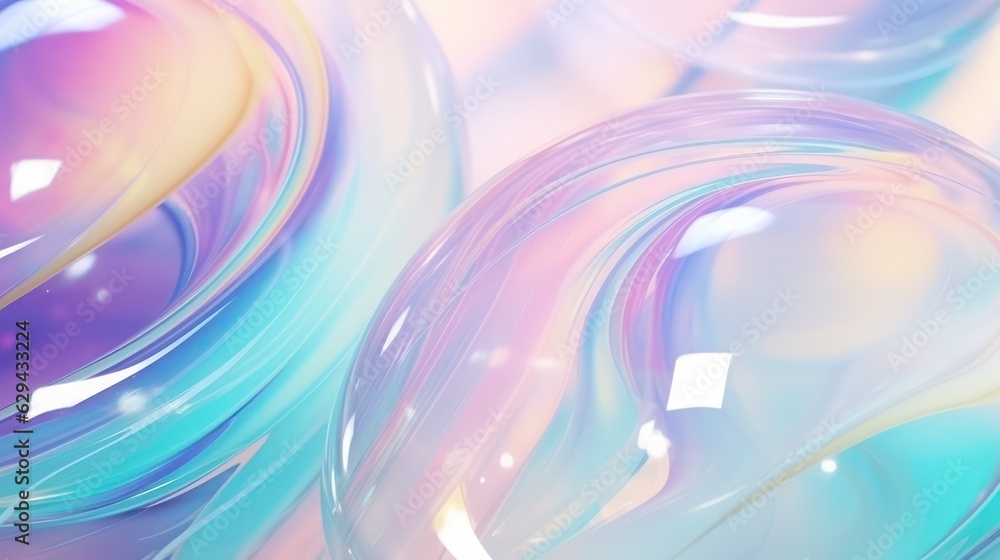 Poster circle and bubbles with abstract background