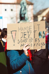 Global climate change strike - No Planet B - Erlangen