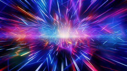 AI art 　light neon colors