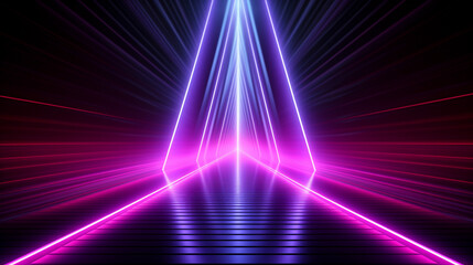 Fototapeta na wymiar AI art Gradients　lines of light neon colors　光の線