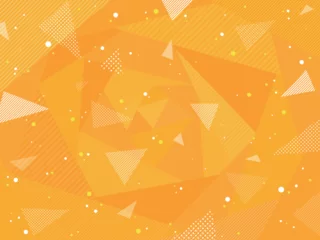 Tuinposter 背景素材 黄色 オレンジ イベント セール バックグラウンド素材　ポップ ドット ストライプ © PolarisEighteen