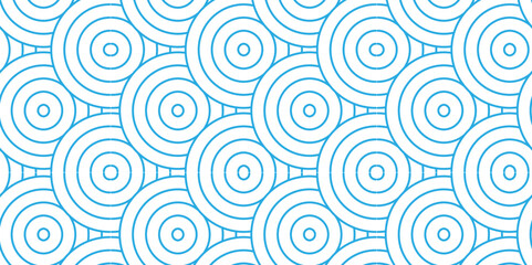 Abstract blue waves Seamless pattern with circles fabric curl backdrop. Seamless overloping pattern with waves pattern with waves and blue geomatices retro background.	