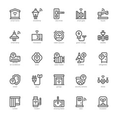 Futuristic Technology icon pack for your website, mobile, presentation, and logo design. Futuristic Technology icon outline design. Vector graphics illustration and editable stroke.