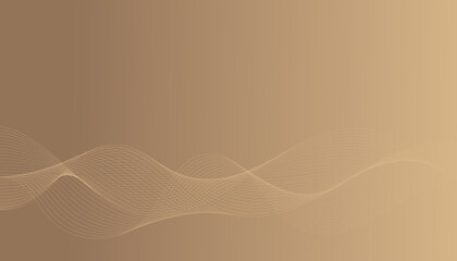 Abstract wave element for design. Digital frequency track equalizer. Stylized line art background. Vector illustration. Wave with lines created using blend tool. Curved wavy line, smooth stripe.