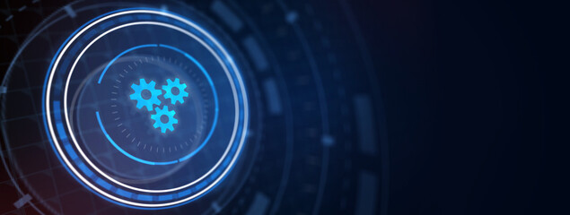 Business, Technology, Internet and network concept. Automation Software Technology Process System. illustration