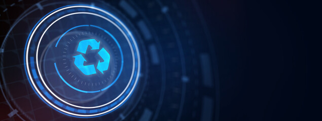 Green technology renewable energy eco friendly ecology saving zero waste. illustration