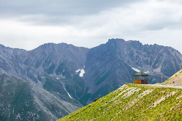Cozy gazebo on the hillside