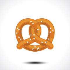 Tasty pretzel icon. Vector illustration.