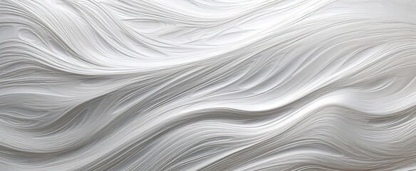 abstract background of white plaster wall with flow wave texture, Generative Ai