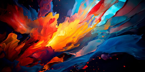 abstract paint spots that create a harmonious composition. Generative AI