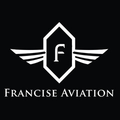 Obraz premium letter F aviation airline travelling logo design template