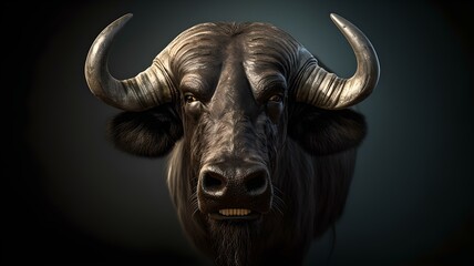 Naklejka premium Ein Ochse im Porträt
