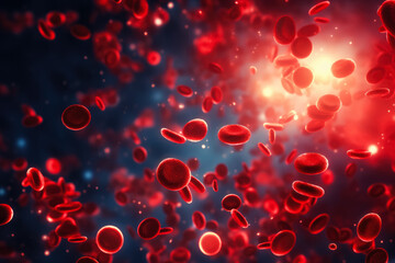 Blood cells background  - obrazy, fototapety, plakaty