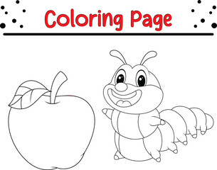 Bugs and Insect coloring page for children.