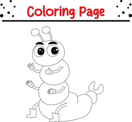 Bugs and Insect coloring page for children.