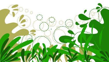 Background illustration of a natural theme that contains green elements. Perfect for wallpapers, backgrounds, banners, magazine covers and others with nature and natural themes.