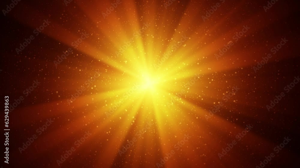 Poster radiant sunbeams in motion: abstract 4k light effect background with floating particles