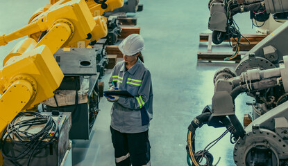 Robotic engineer monitors, analyzes efficiency.Updates database for productivity, cost-effectiveness