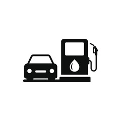 Gas station icon. Car fuel icon isolated on white background