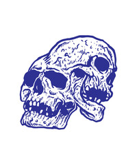 skull illustration for clothing brand