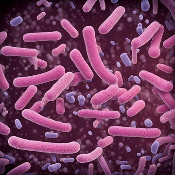 İnsan bağırsağında bulunan en bol bakteri t&uuml;rlerinden biri olan Faecalibacterium prausnitzii bakteri ill&uuml;strasyonu. Translation : Faecalibacterium prausnitzii bacteria illustration which is one of the