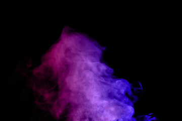 A collection of white smoke stock images on a black background.
